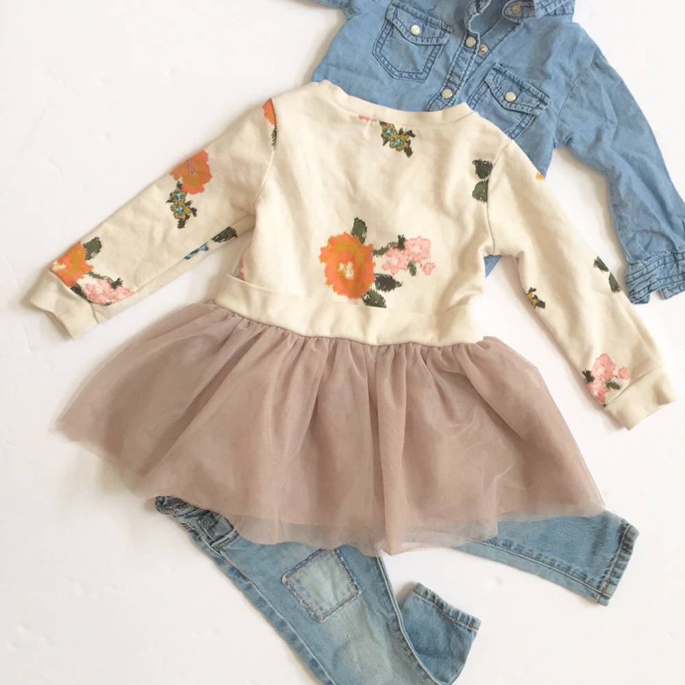 ❌ SOLD | Toddler Girl Floral Tutu Dress - Picture 2 of 5